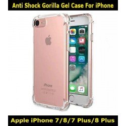 Gorilla Anti Shock Transparent Crystal Clear Gel Case For iPhone 7/8/7 Plus/8 Plus Slim Fit Look
